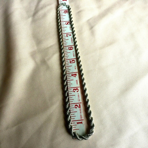 Sterling silver 875 rope chain 20'' - Picture 2 of 8